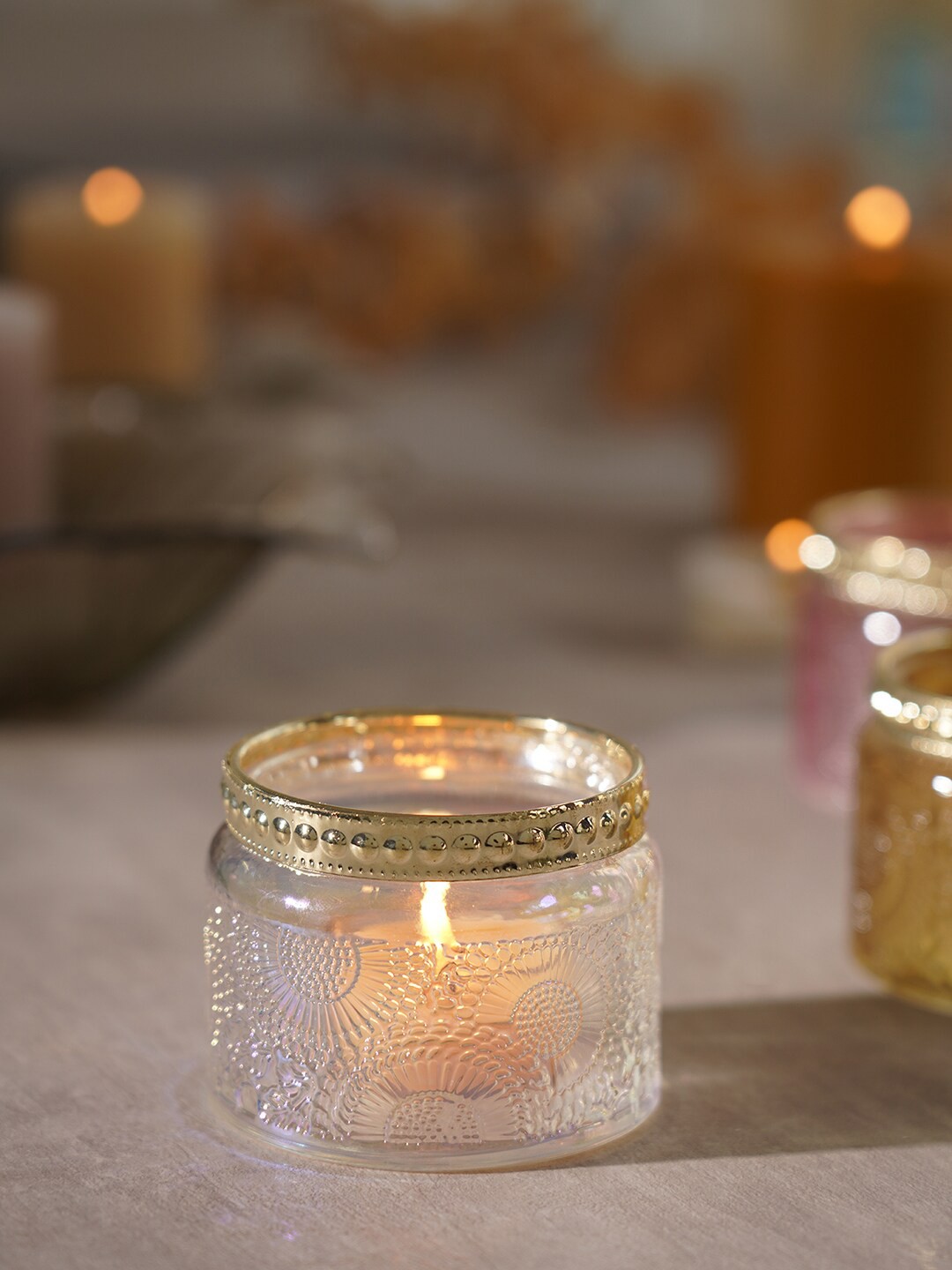 

Pure Home and Living Set of 4 Transparent Candle Holders