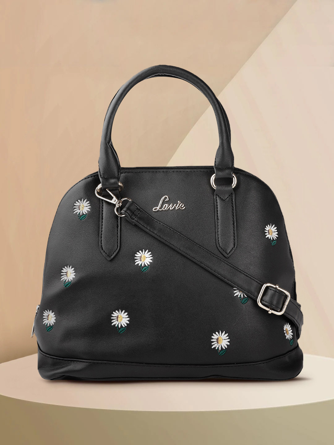 

Lavie Chefchaouen Women Black Dome Satchel Handbag