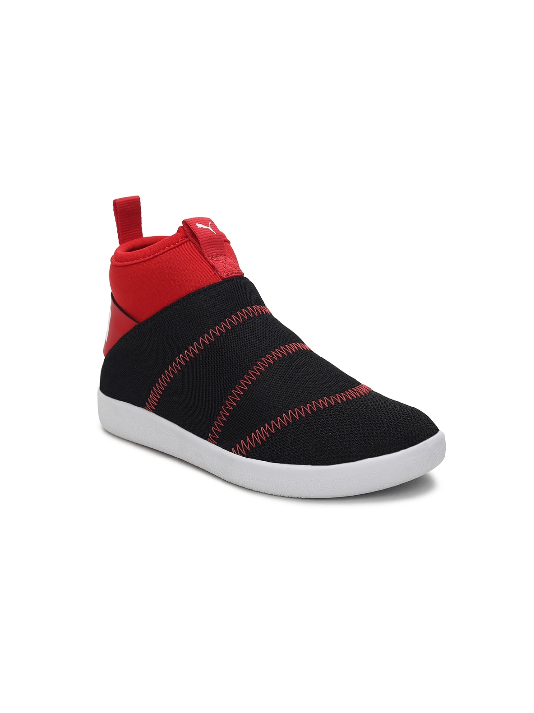 

Puma Unisex Kids Black Striped Slip-On Sneakers