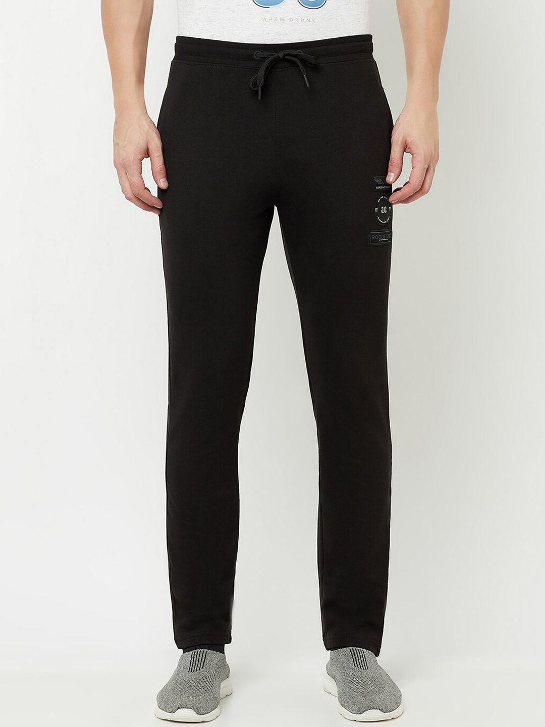 

Octave Men Black Solid Cotton Track Pant