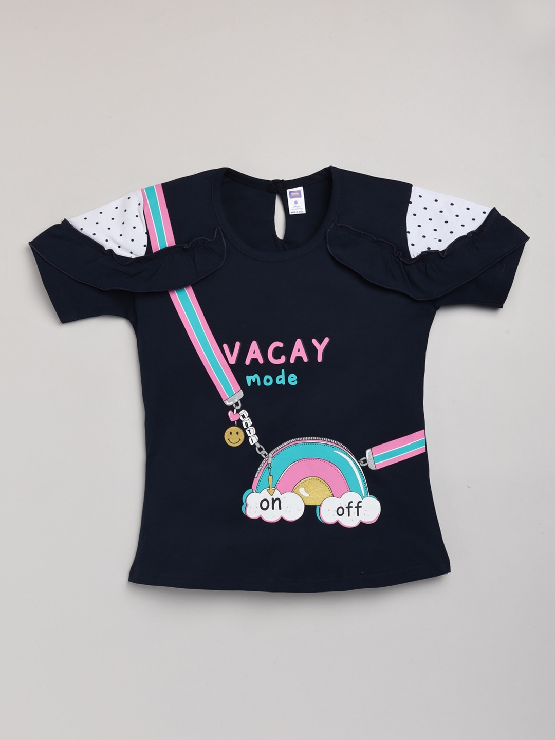 

Nottie Planet Navy Blue Print Top