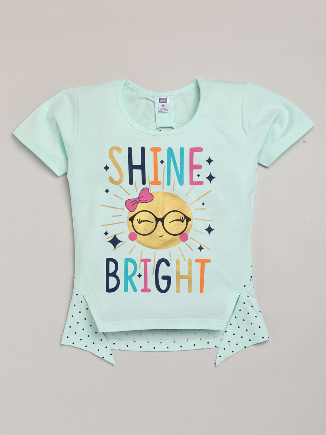 

Nottie Planet Green Printed Cotton Top