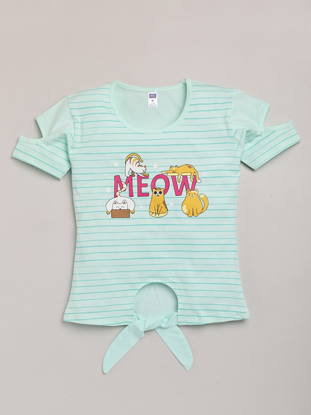 

Nottie Planet Green & Pink Striped Top