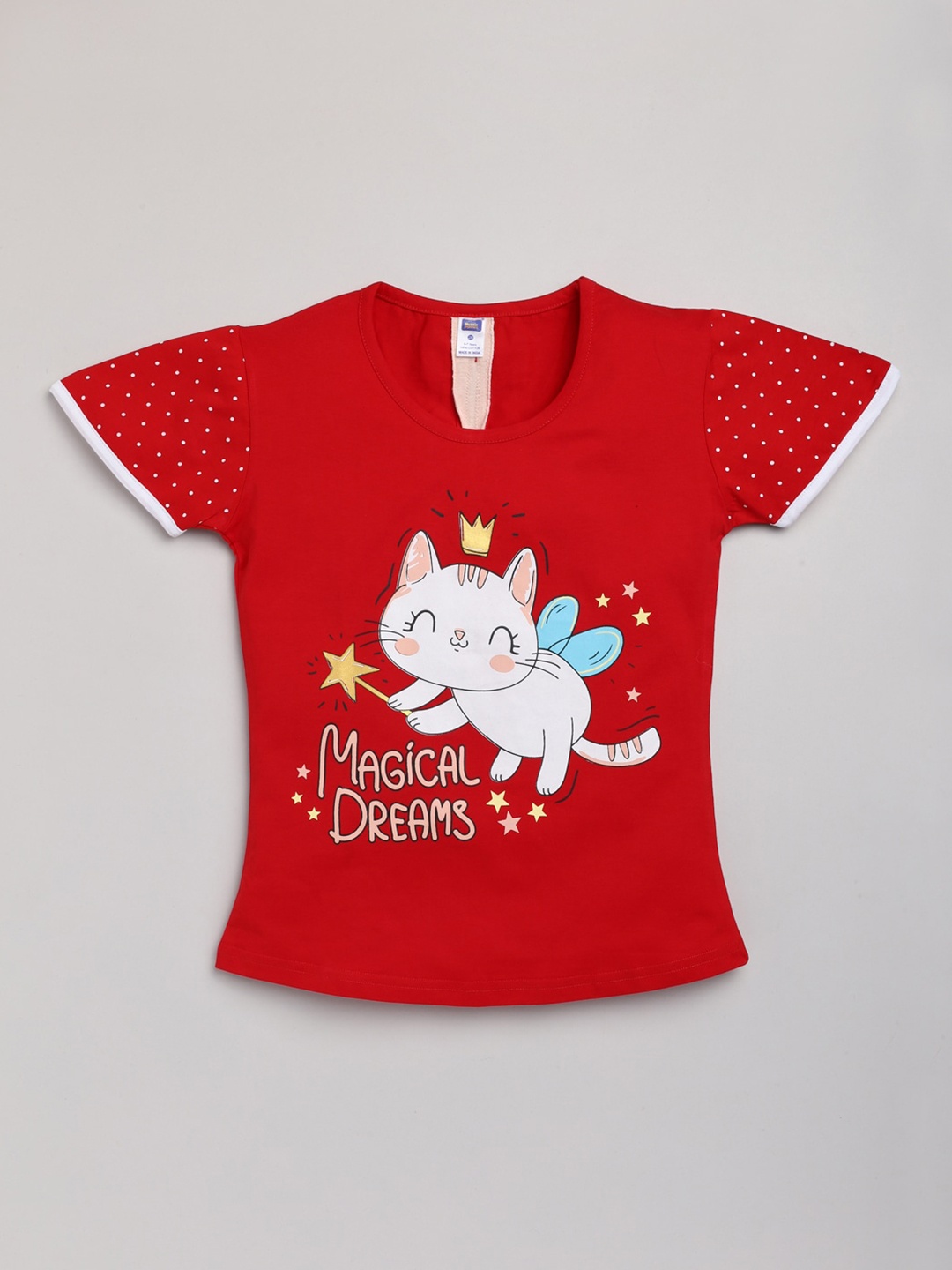 

Nottie Planet Red Graphic Print Pure Cotton Top