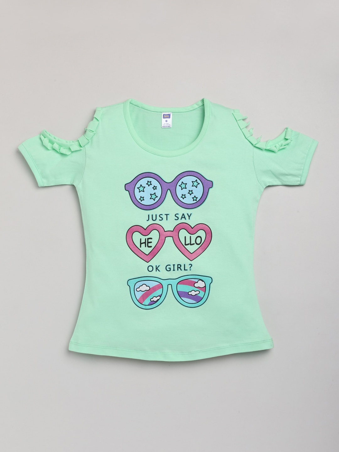

Nottie Planet Green Print Pure Cotton Top