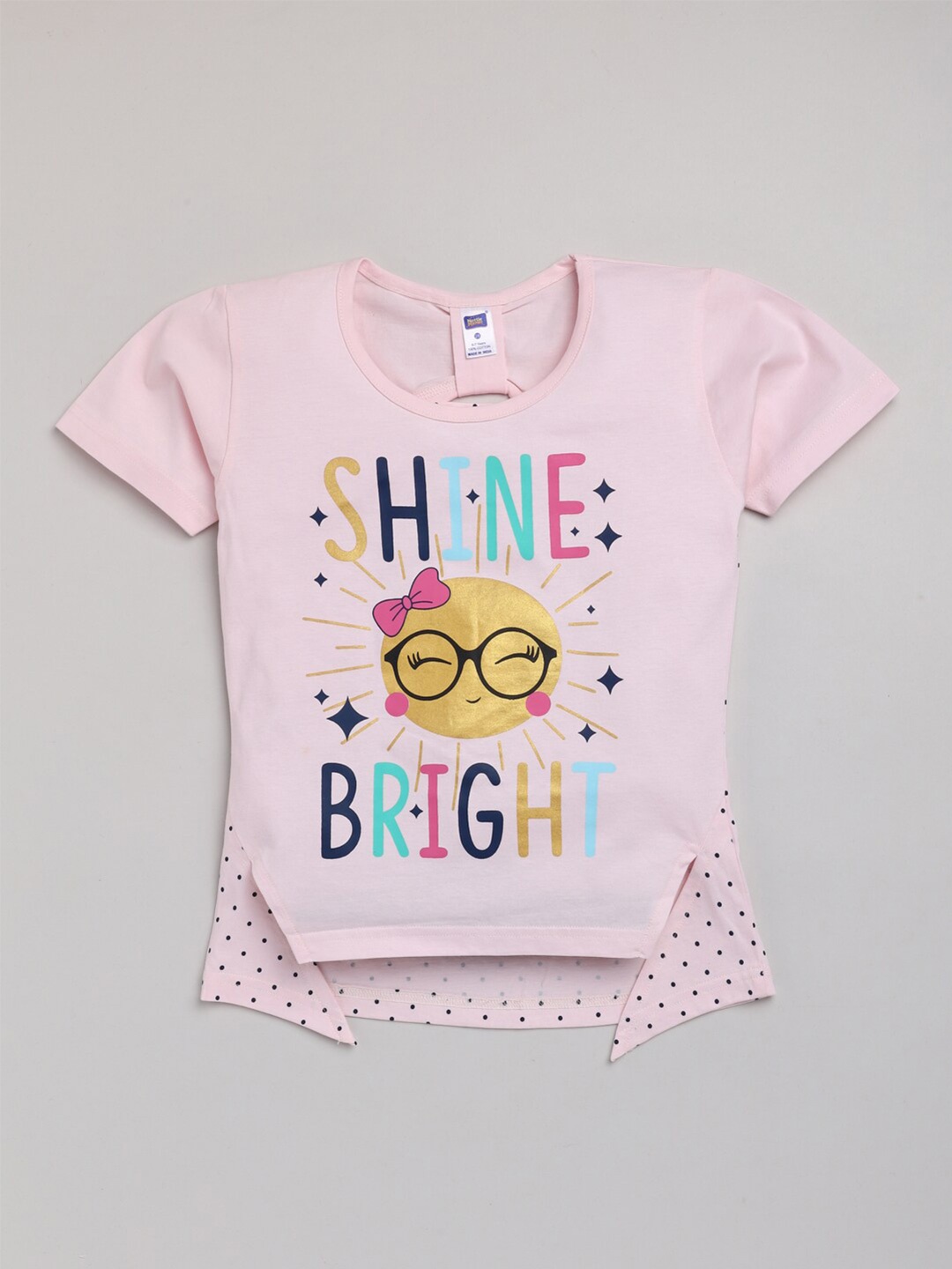 

Nottie Planet Pink Printed Pure Cotton Knitted Top