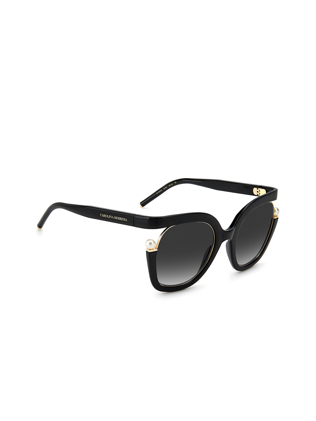 

Carolina Herrera Women Grey Lens & Black Round Sunglasses with UV Protected Lens