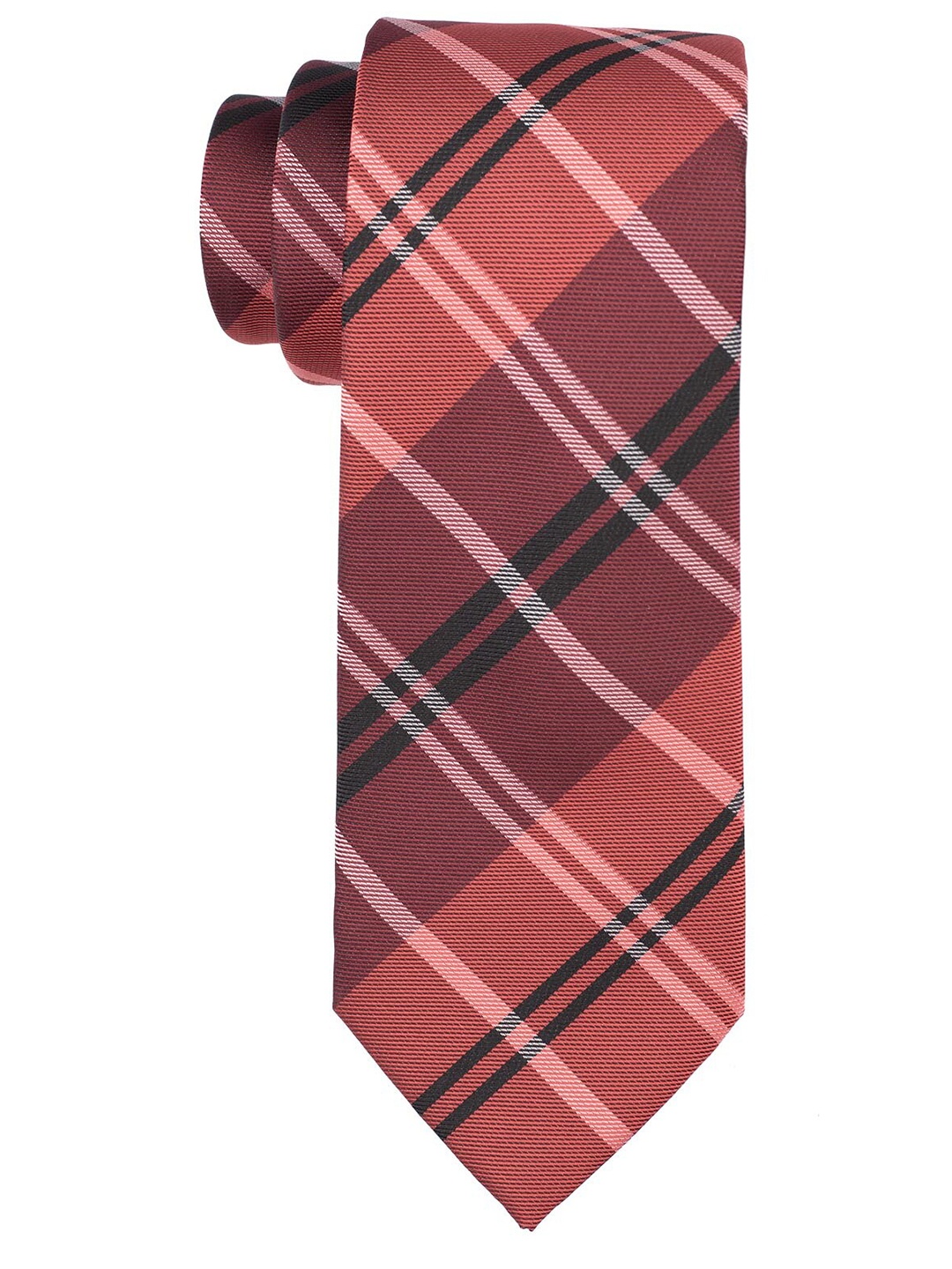 

The Tie Hub Men Red & Black Checked Skinny Tie