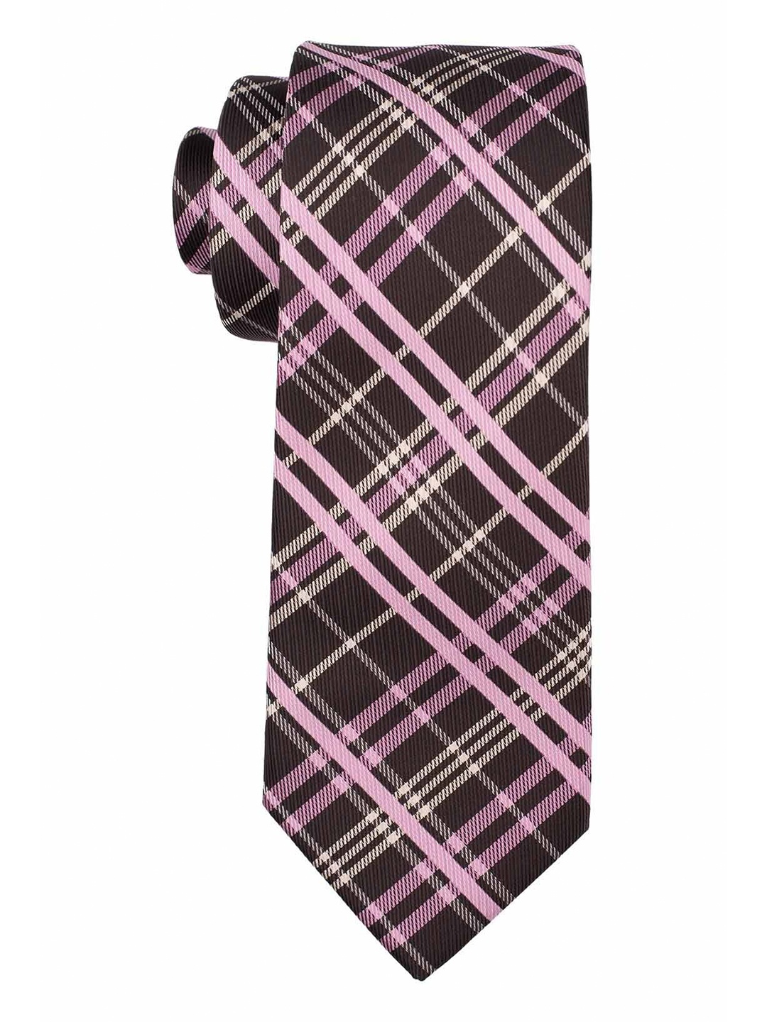 

The Tie Hub Men Brown & Pink Printed Skinny Tie