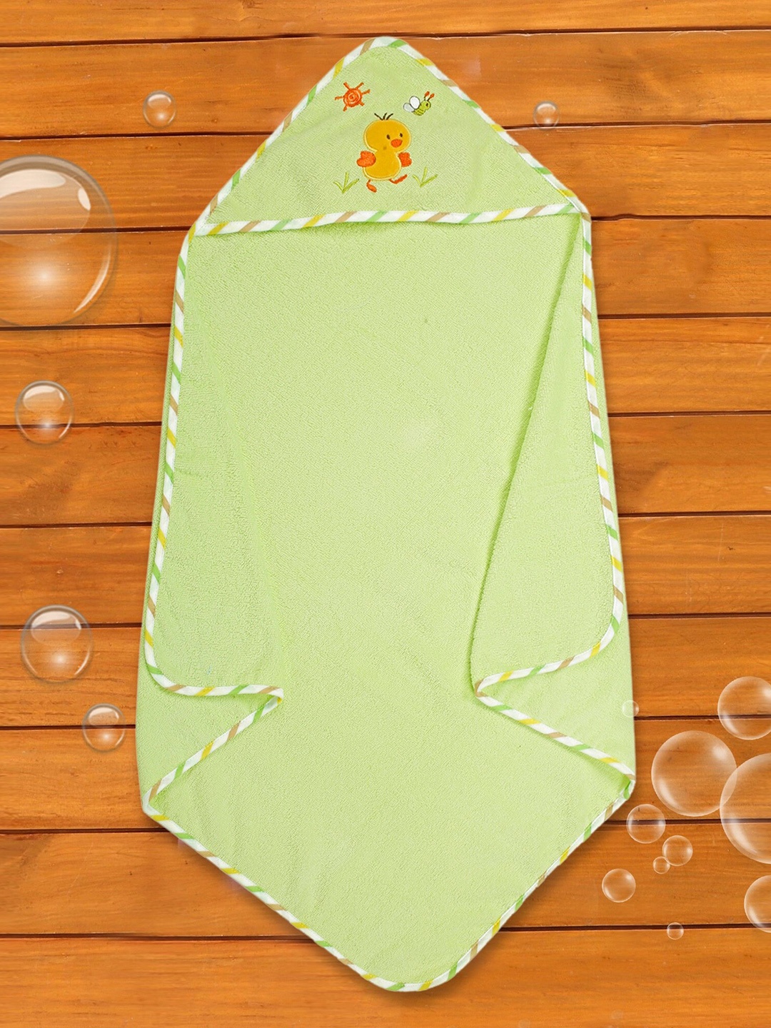 

Baby Moo Kids Green GSM 210 Bath Hooded Towel