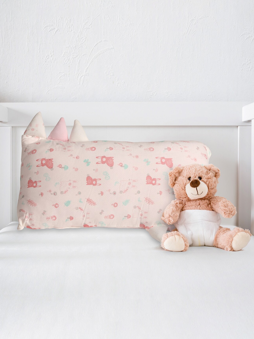 

Baby Moo Pink I Love Animals Printed Pillow