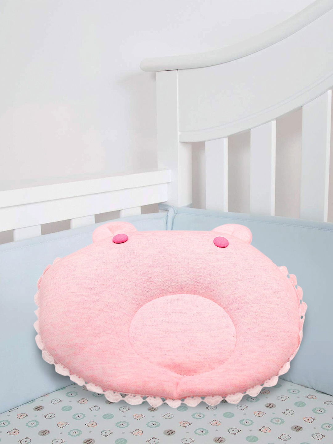 

Baby Moo Pink Round Baby Pillow