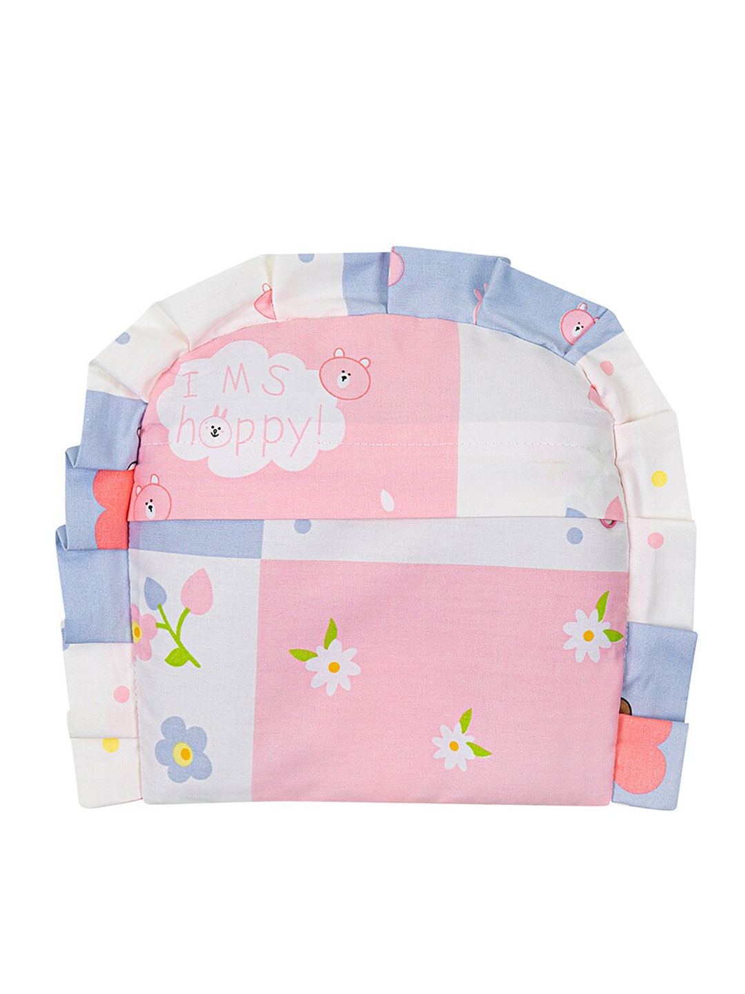 

Baby Moo Kids Floral Pink & White Printed Pillow