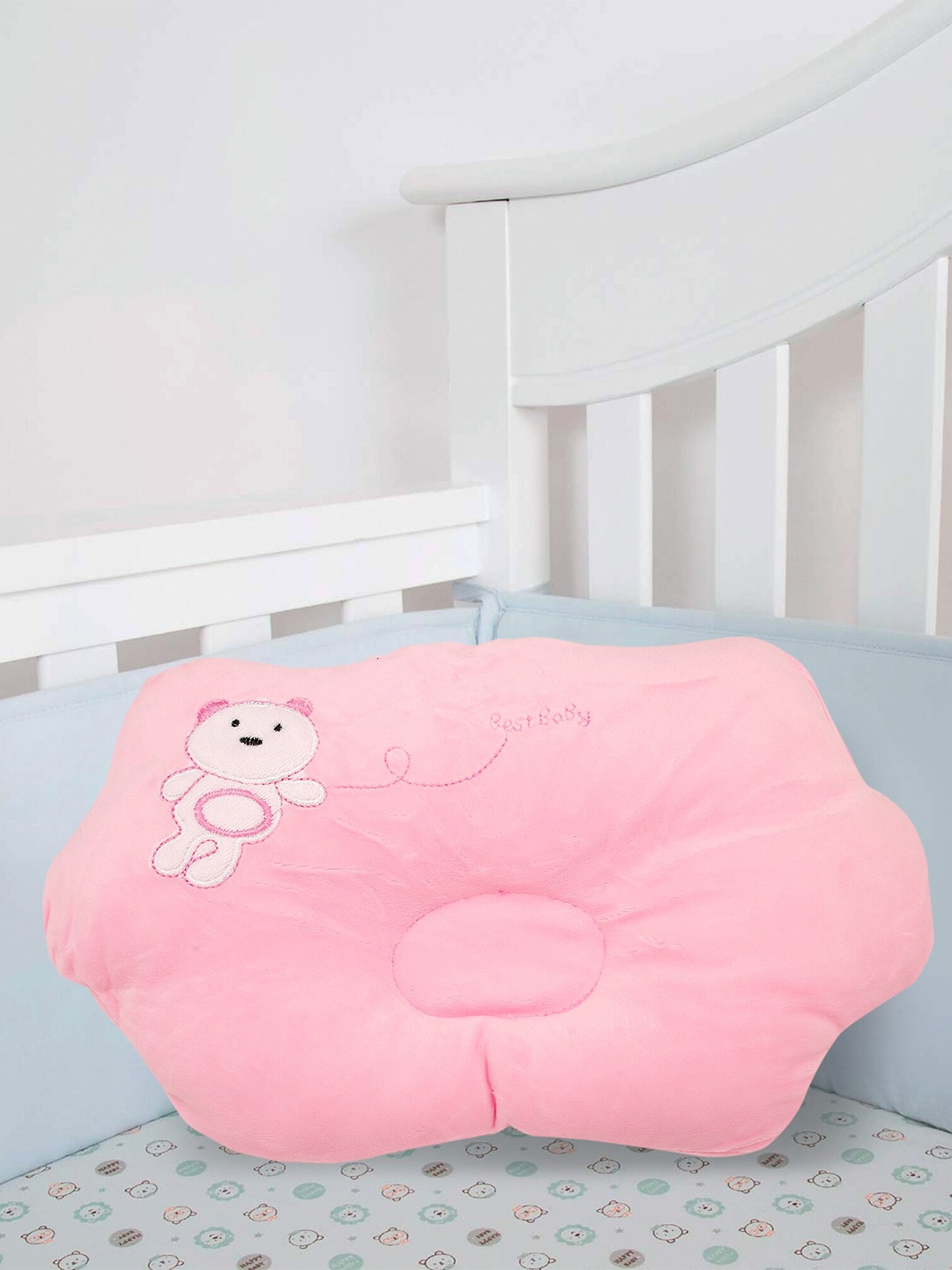 

Baby Moo Bear Pink Baby Pillow
