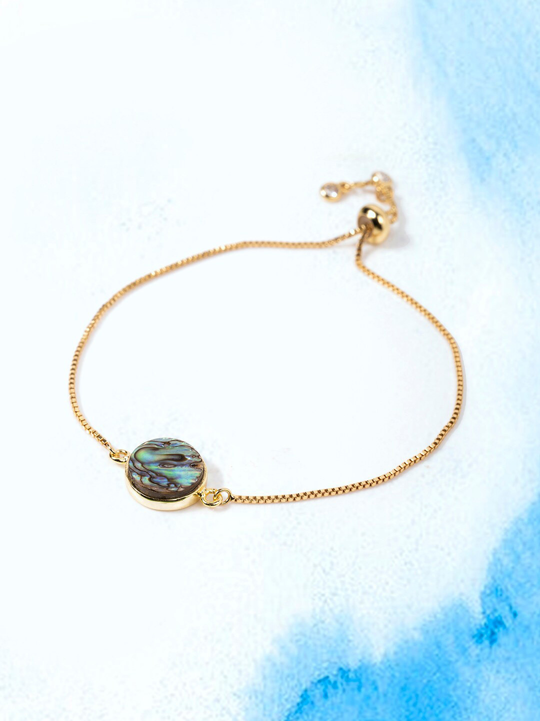 

Mikoto by FableStreet Gold-Plated Handcrafted Abalone Shell Wraparound Bracelet