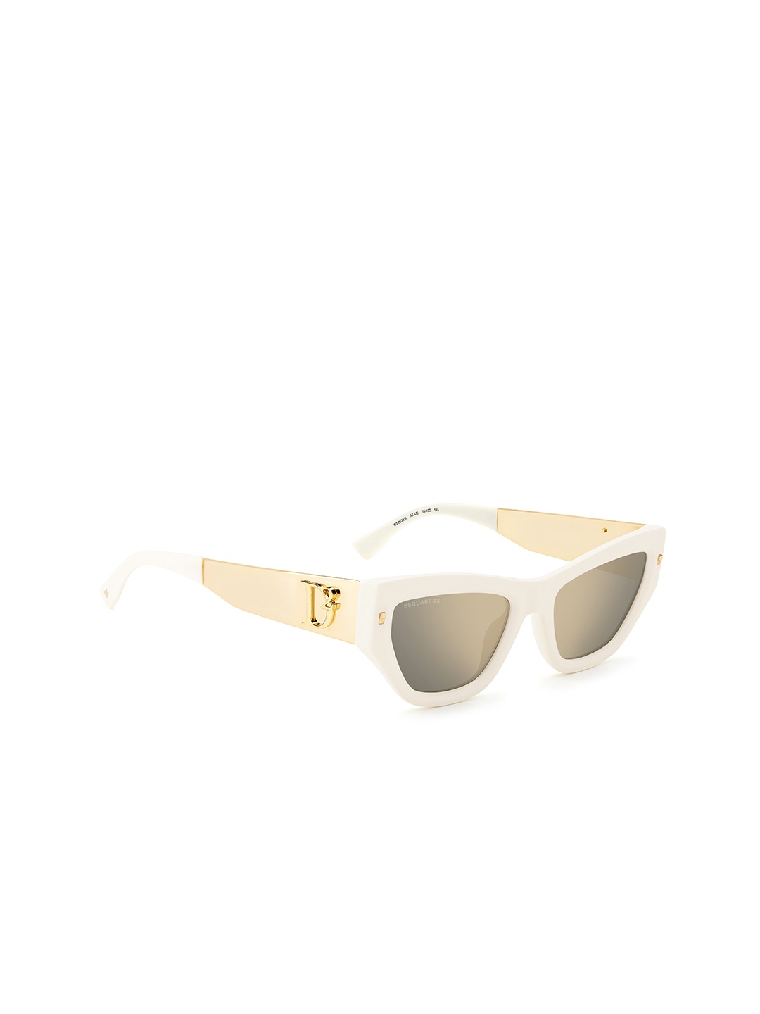 

Dsquared2 Women Clear Lens & White Cateye Sunglasses with UV Protected Lens