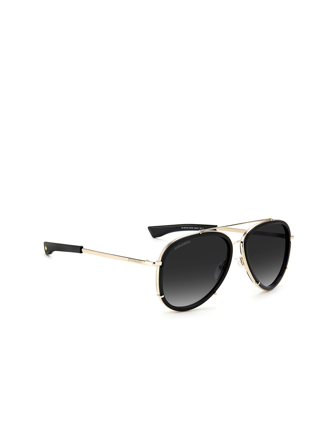 

Dsquared2 Men Grey & Black Aviator Sunglasses