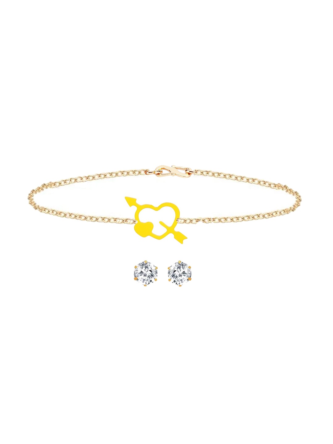 

Goldnera Gold-Plated Stone Studded Handcrafted Jewellery Set