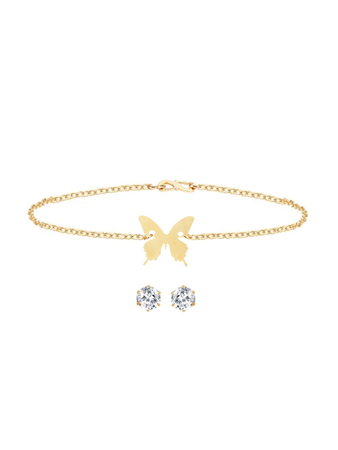 

Goldnera Gold-Plated Butterfly Pendant Jewellery Set