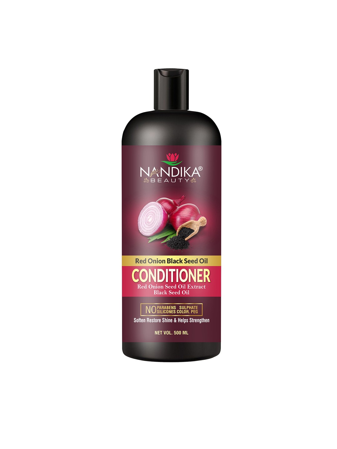 

NANDIKA BEAUTY Red Onion Black Seed Oil Conditioner 500 ml, Maroon
