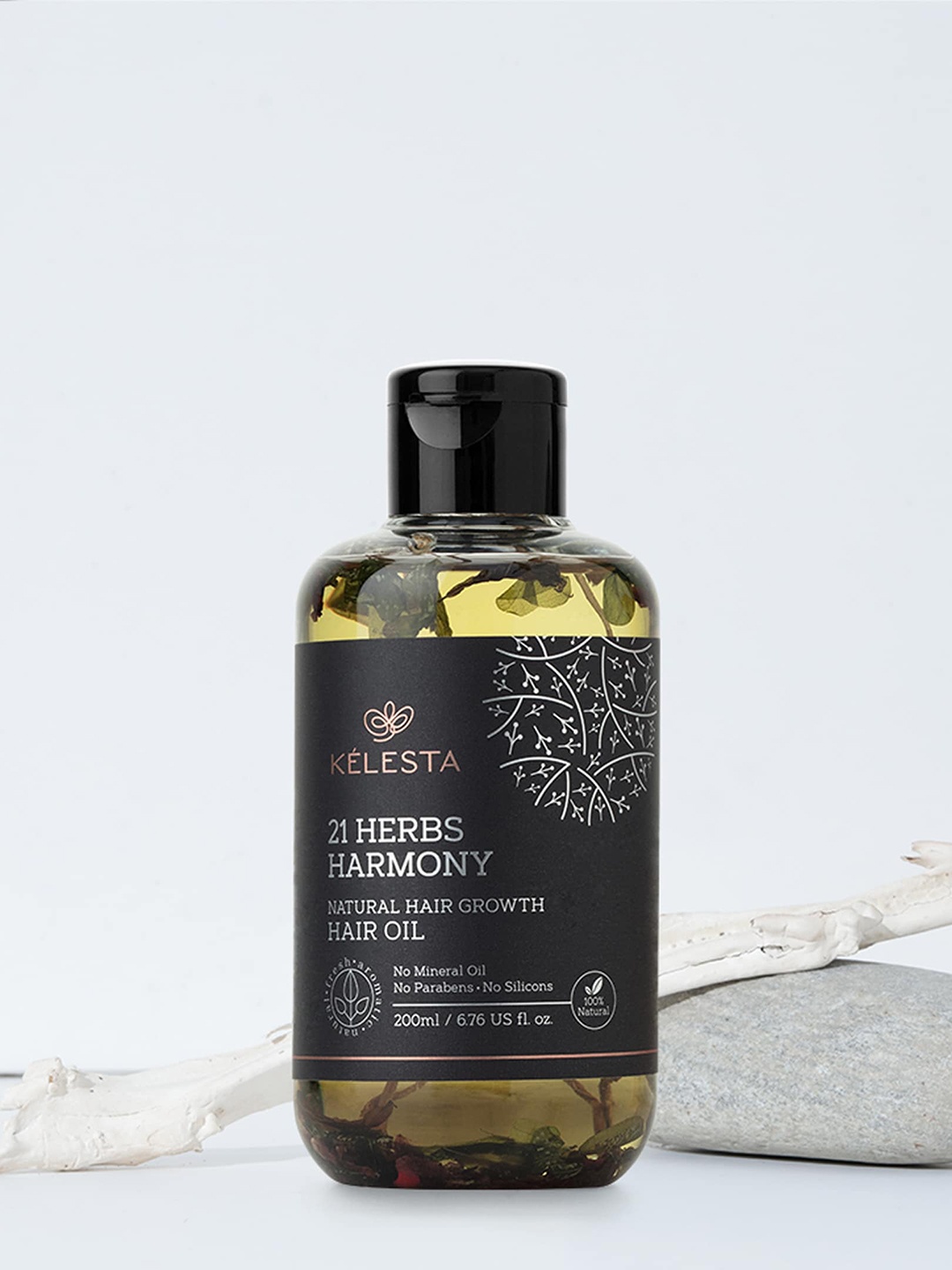 

KELESTA 21 Herbs Harmony Natural Hair Growth Hair Oil - 200 ml, Brown
