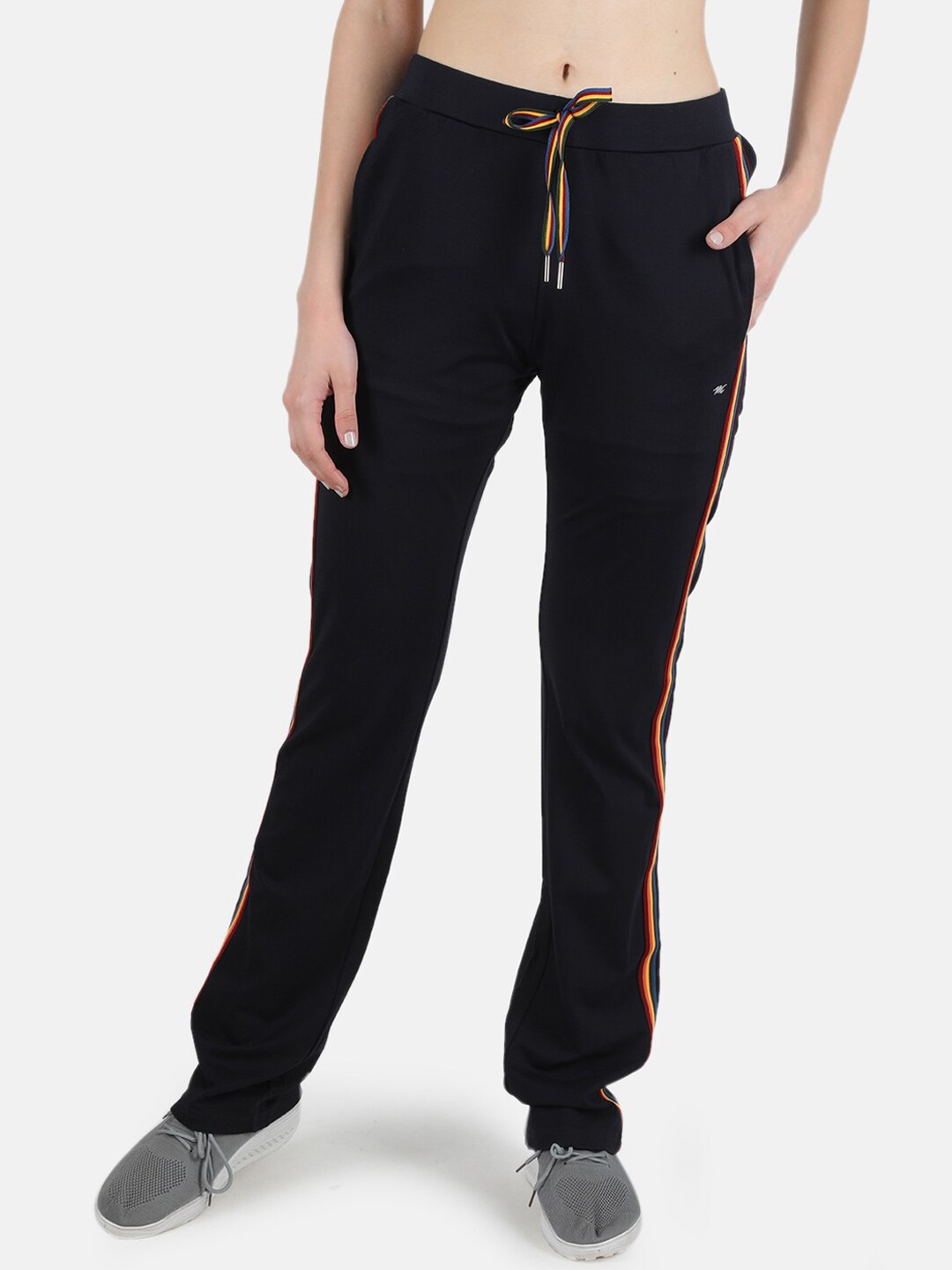 

Monte Carlo Women Navy Blue Solid Slim-Fit Track Pant