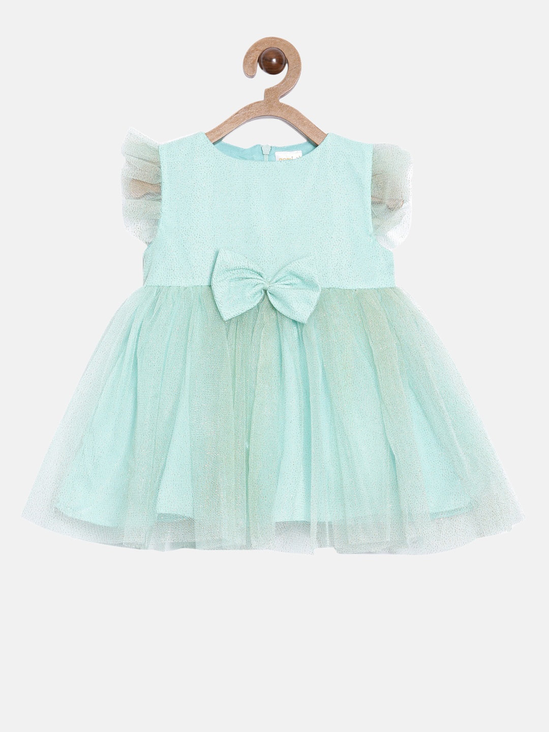 

Aomi Green Embellished Net Fit and Flare Dress