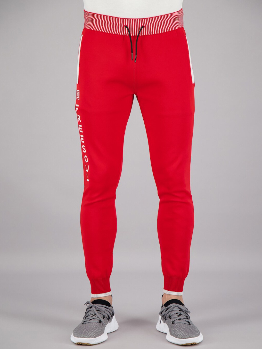 

FREESOUL Men Red Solid Track Pant