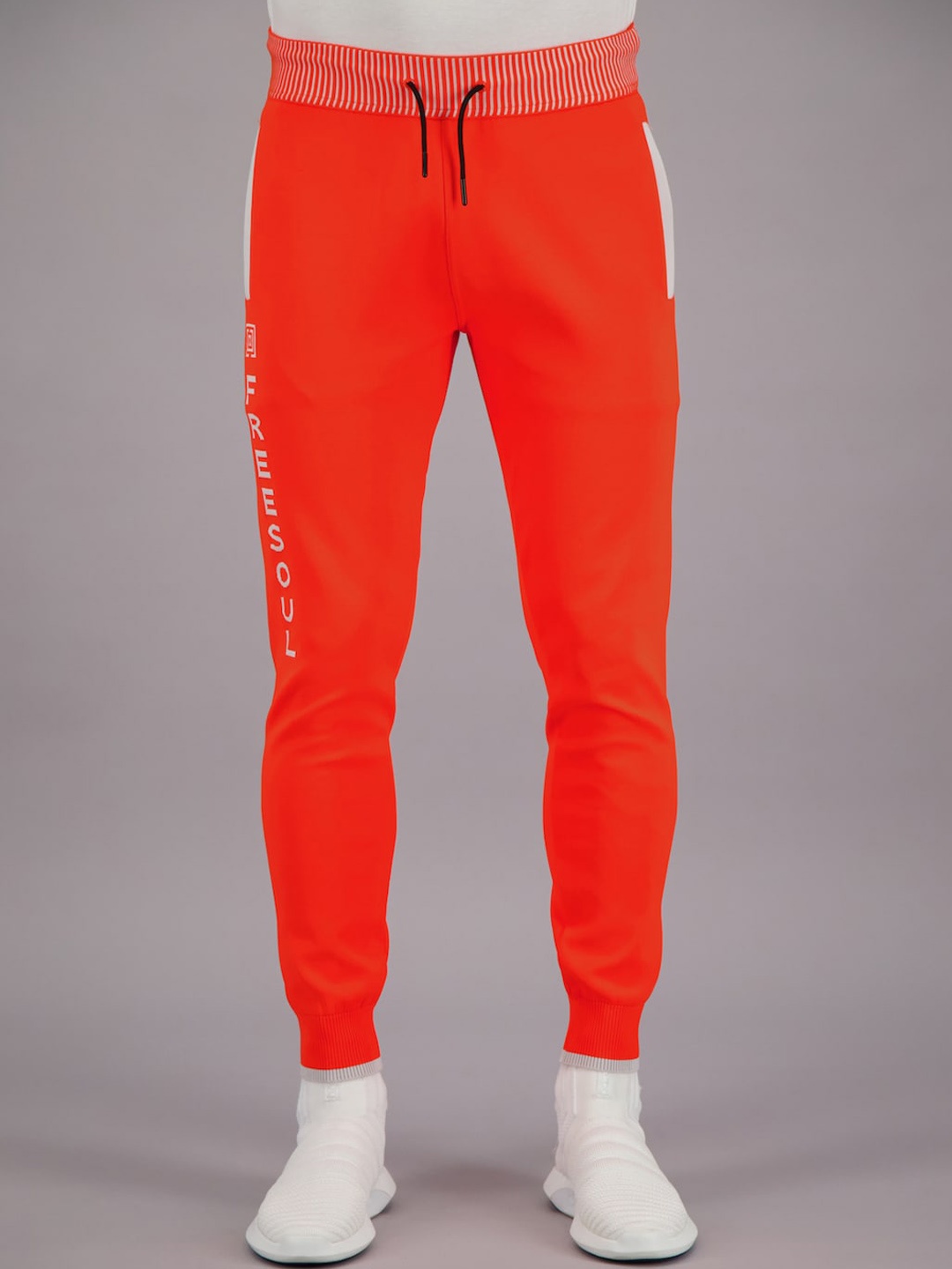 

FREESOUL Men Red Solid Track Pants