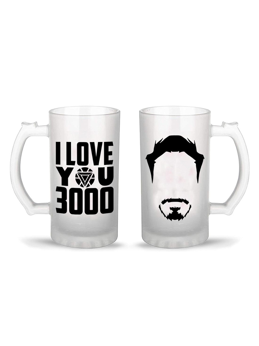

macmerise White & Black Printed Plastic Transparent Mugs
