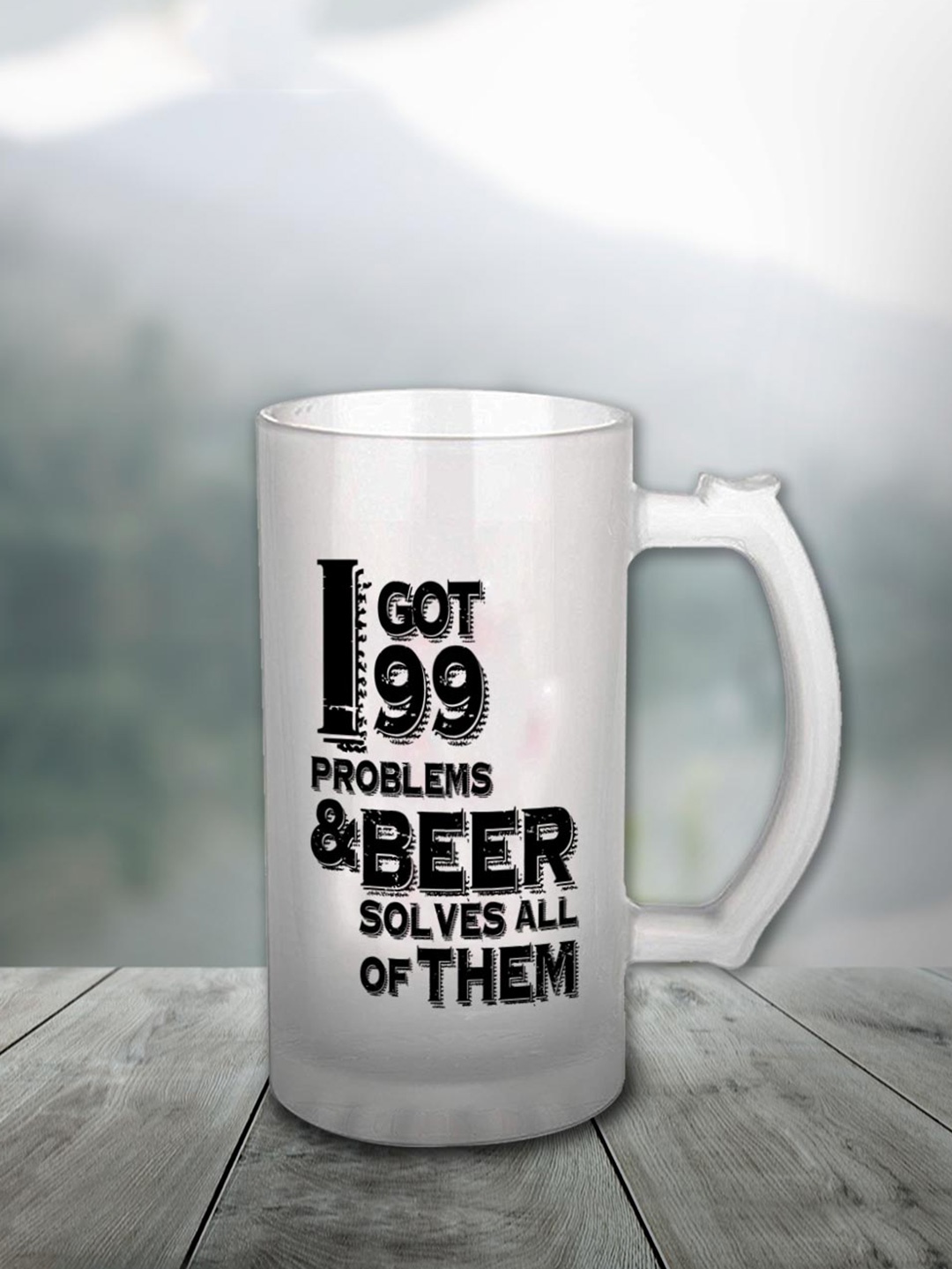 

macmerise White & Black Printed Plastic Transparent Mug