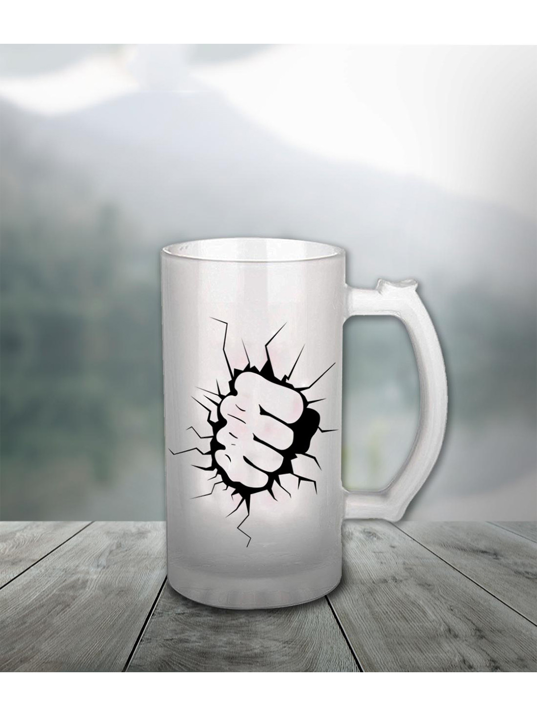 

macmerise White & Black Printed Plastic Transparent Mug