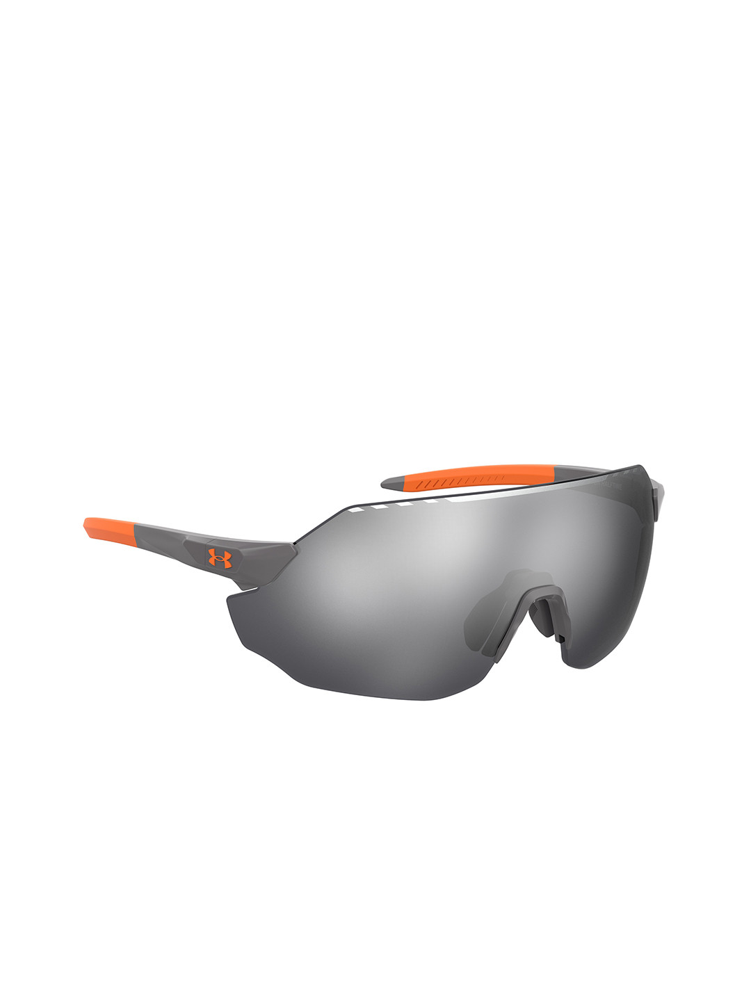 

UNDER ARMOUR Mirrored Oleophobic Lens Sports Sunglasses with UV Lens 204761KB799QI, Silver