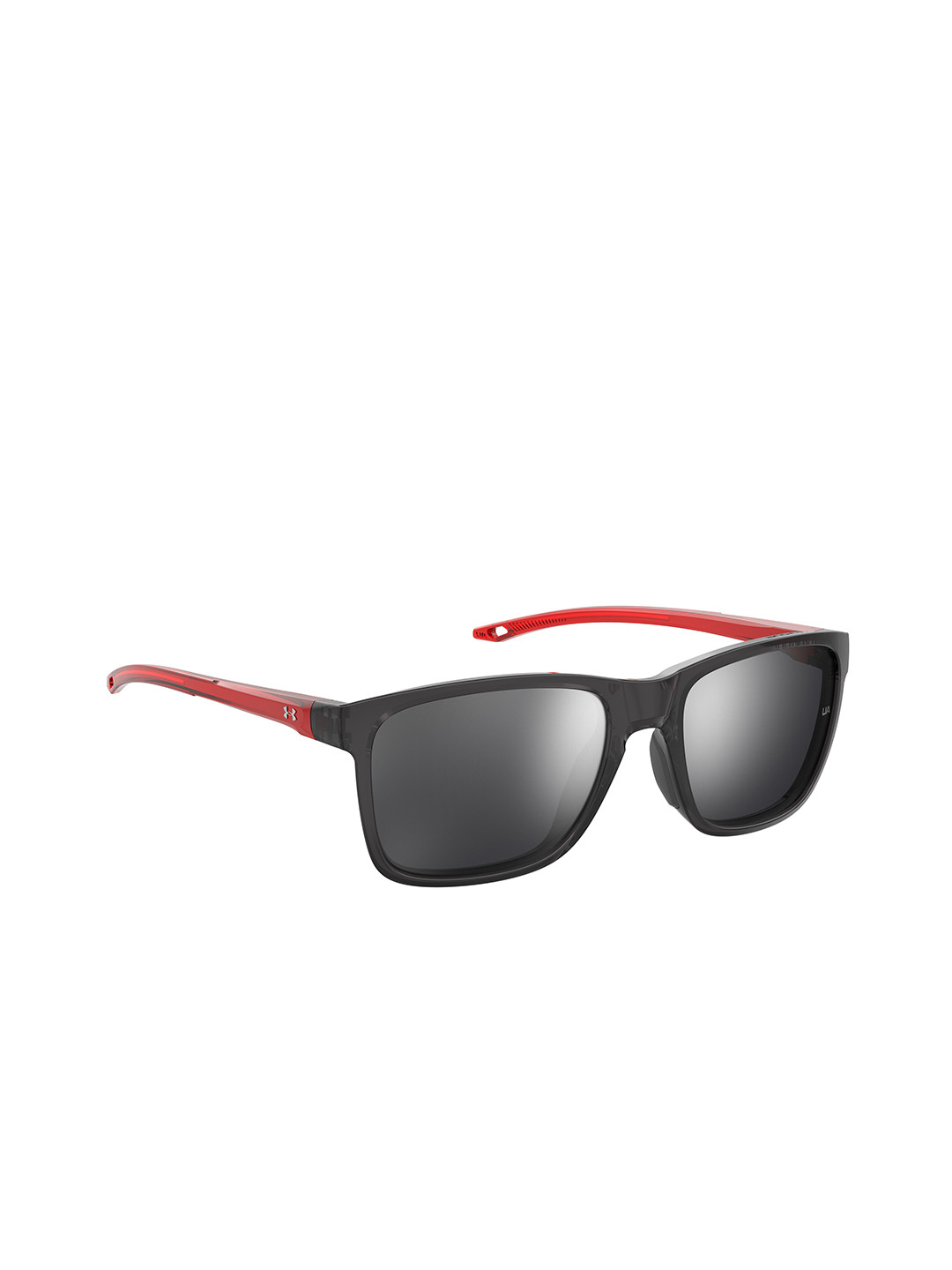 

UNDER ARMOUR Men Mirrored Lens & Black Wayfarer Sunglasses with UV Protected Lens, Silver