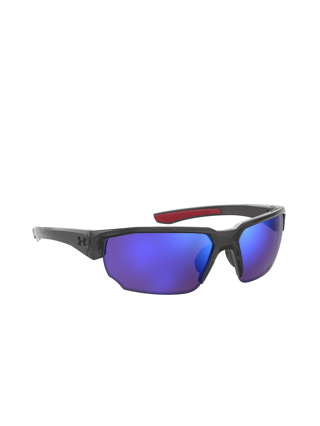 

UNDER ARMOUR Men Blue Lens & Silver-Toned Round Sunglasses with UV Protected Lens