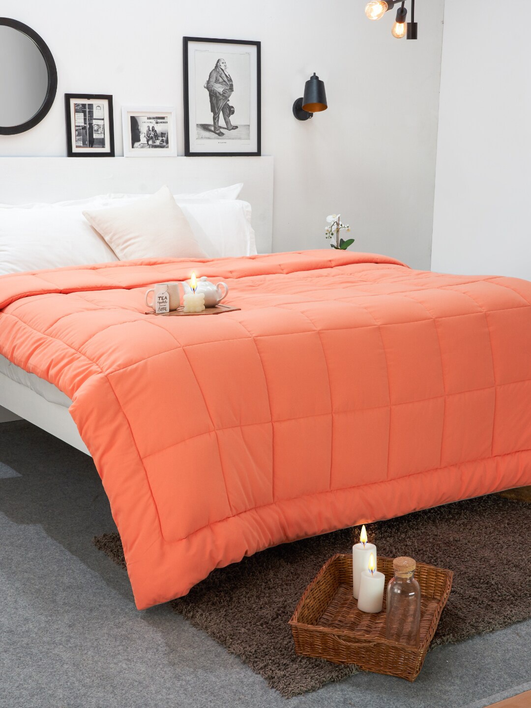 

SPACES Coral 90 GSM Microfiber AC Room Single Bed Quilt
