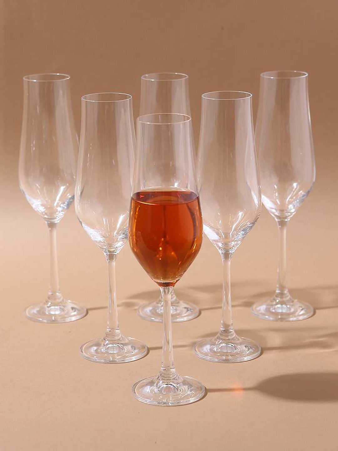 

Wonderchef Set of 6 Transparent Solid Champagne Glasses