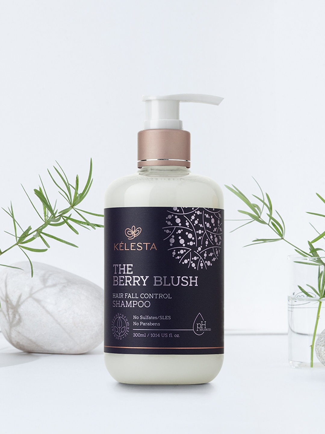 

KELESTA The Berry Blush Hair Fall Control Shampoo - 300ml, Navy blue