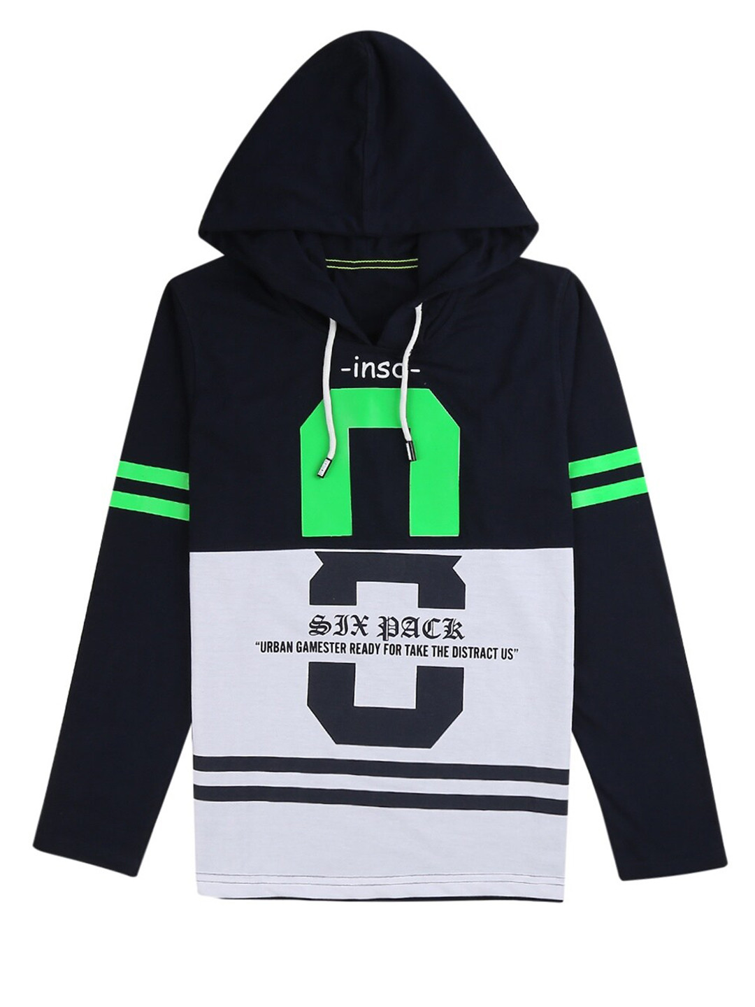 

V-Mart Boys Navy Blue & Grey Colourblocked T-shirt