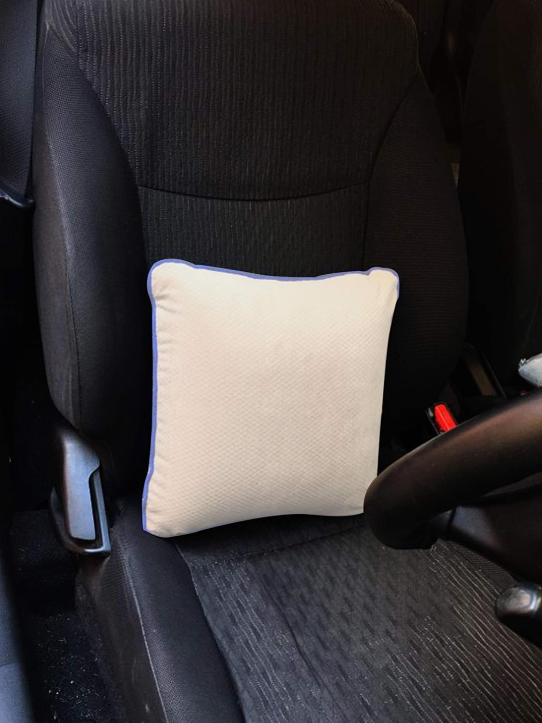 

The White Willow White Memory Foam Square Shaped Car Cushion