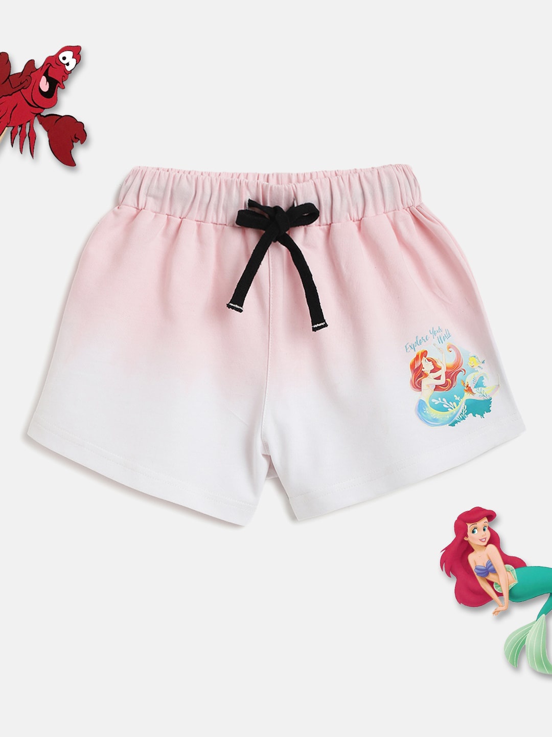 

Lil Tomatoes Girls Pink Printed Disney Outdoor Shorts