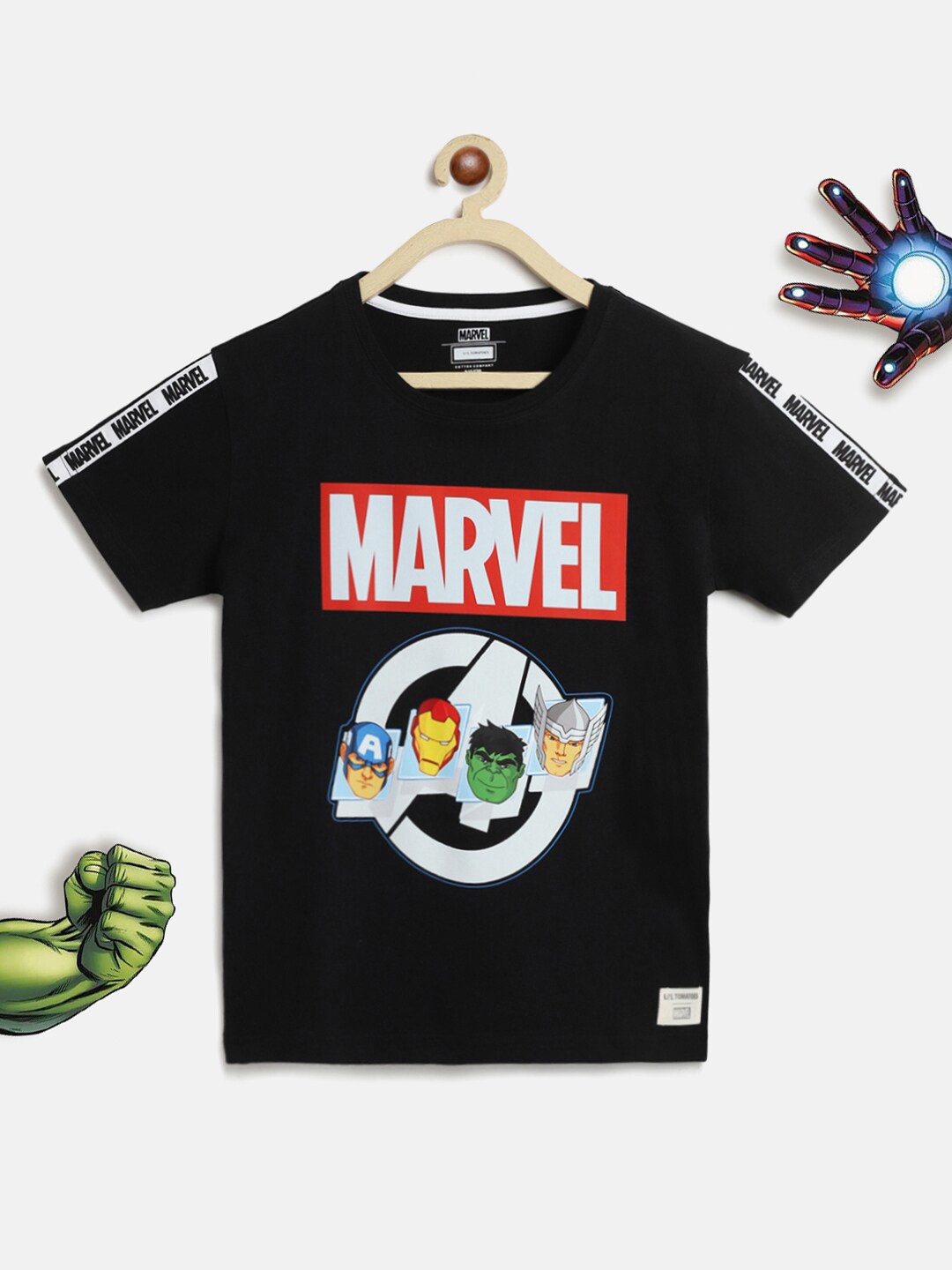 

Lil Tomatoes Boys Black Printed T-shirt
