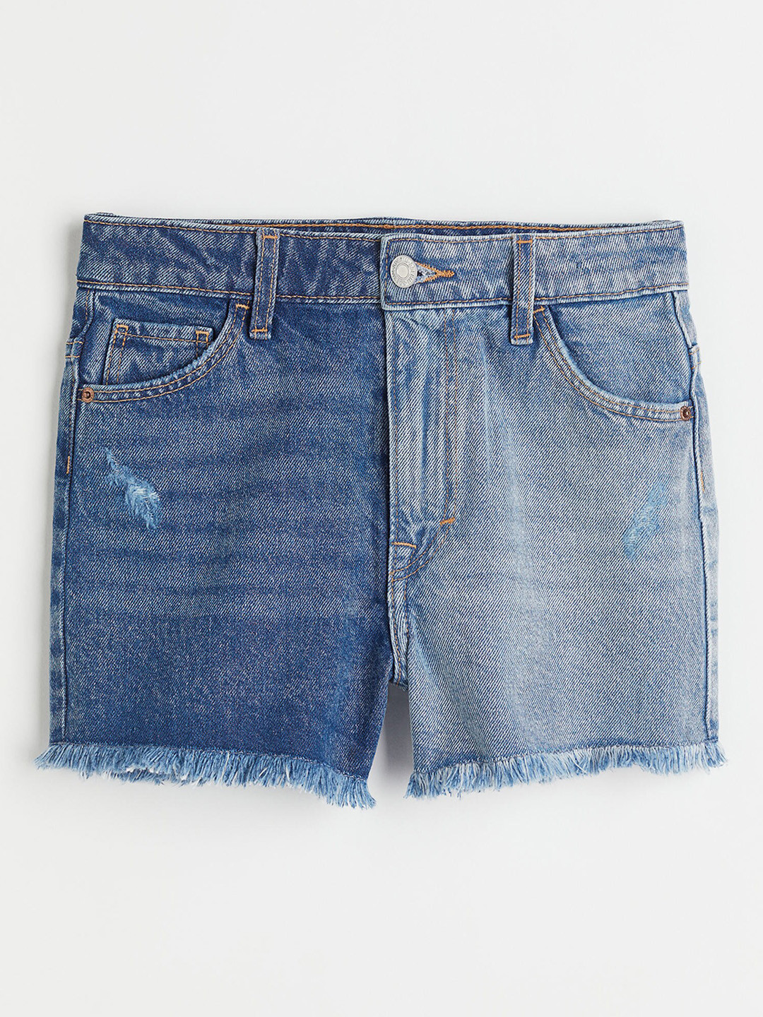 

H&M Relaxed Fit High Denim Shorts, Blue