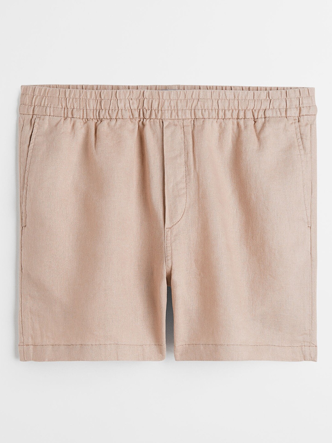 

H&M Men Beige Regular Fit Linen Shorts