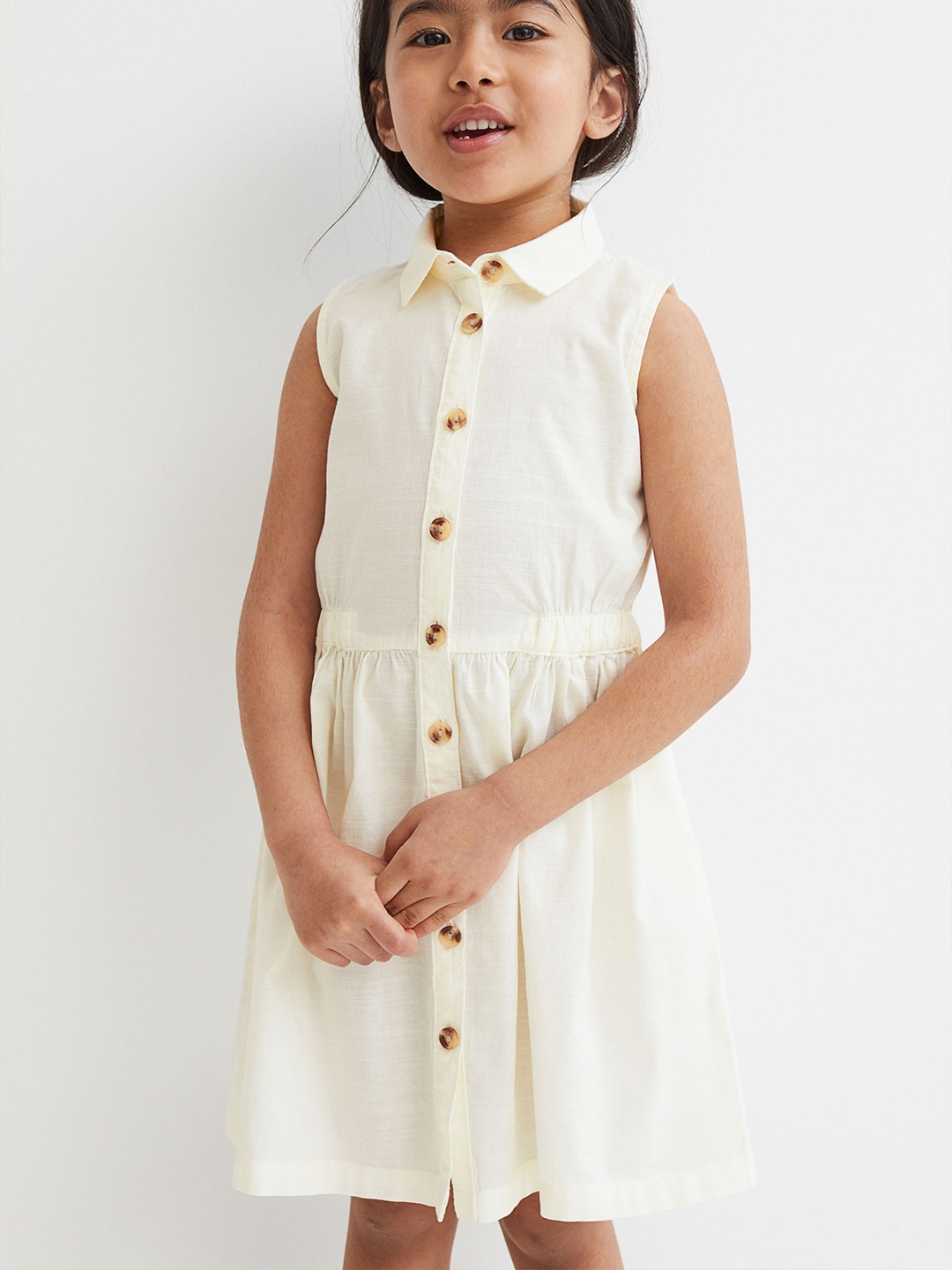 

H&M Girls White Cotton Shirt Dress