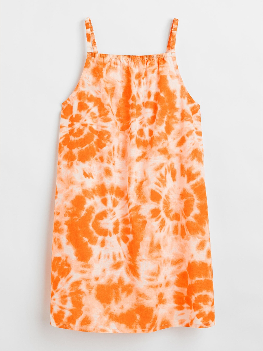 

H&M Women Orange Printed Cotton Dress