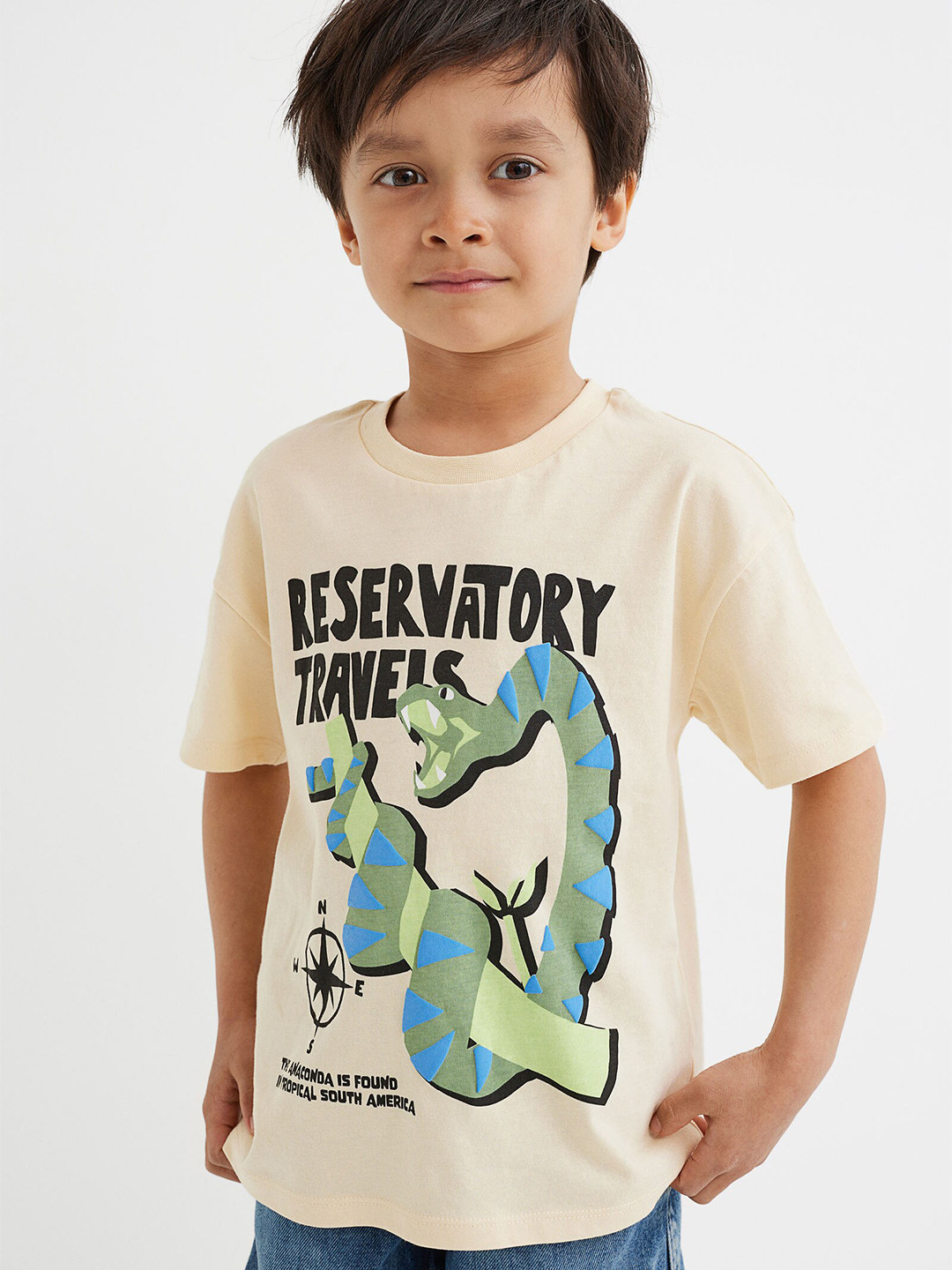 

H&M Yellow Printed T-Shirt