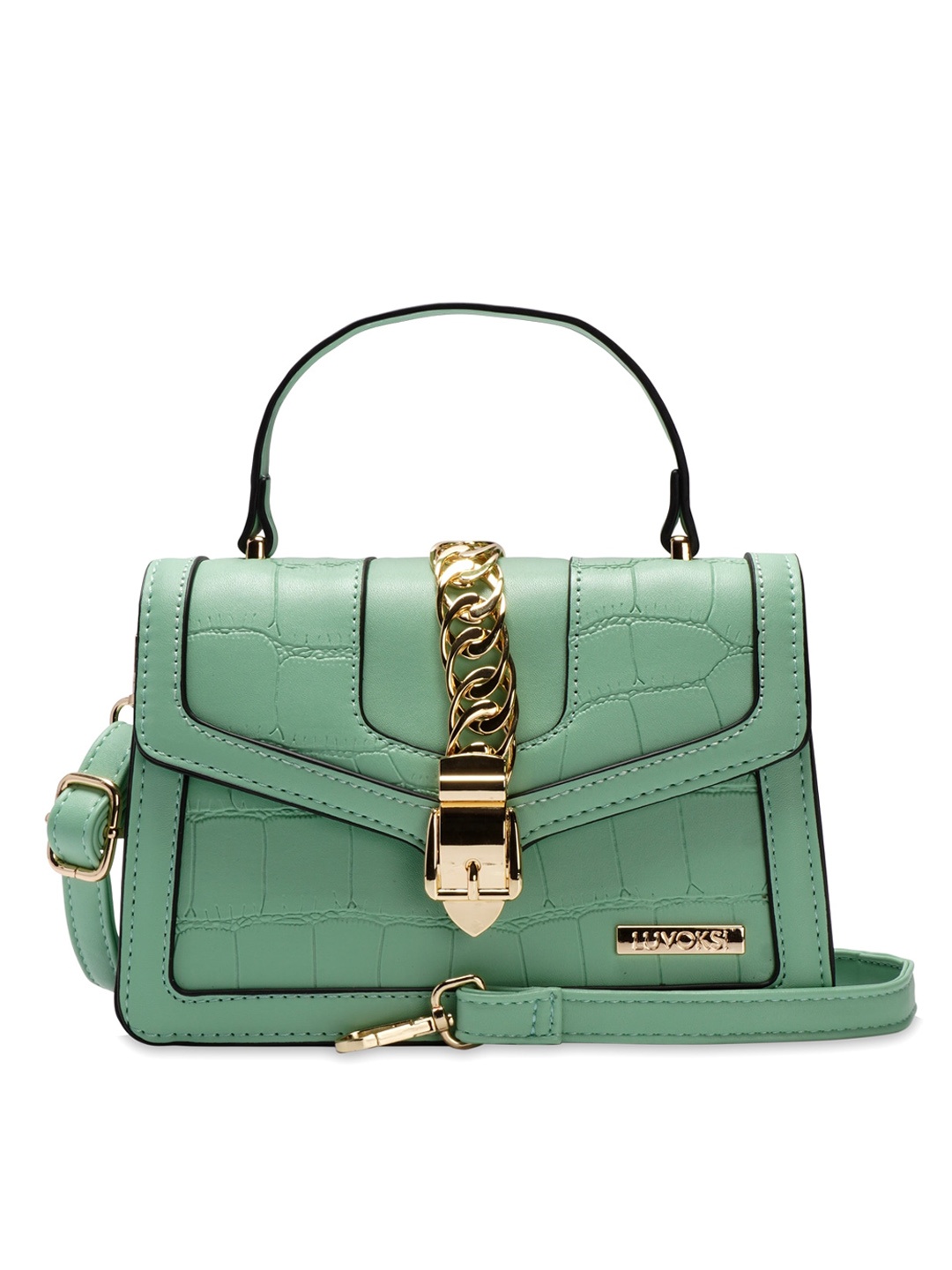 

Luvoksi Green Textured PU Structured Satchel