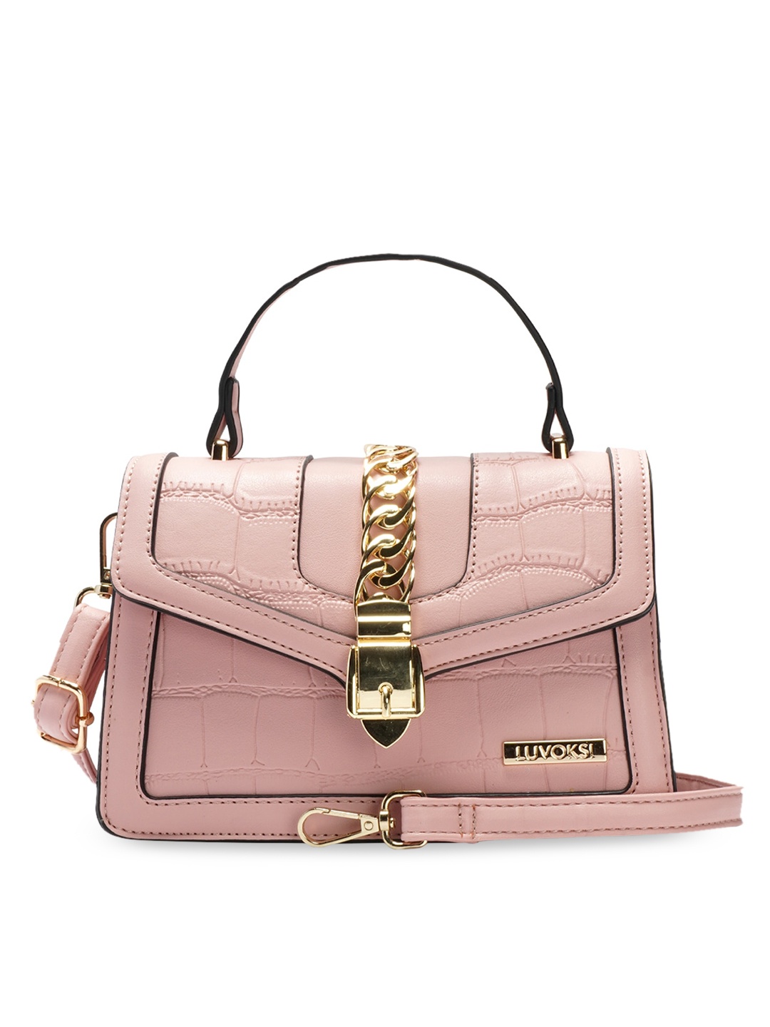 

Luvoksi Pink PU Structured Satchel
