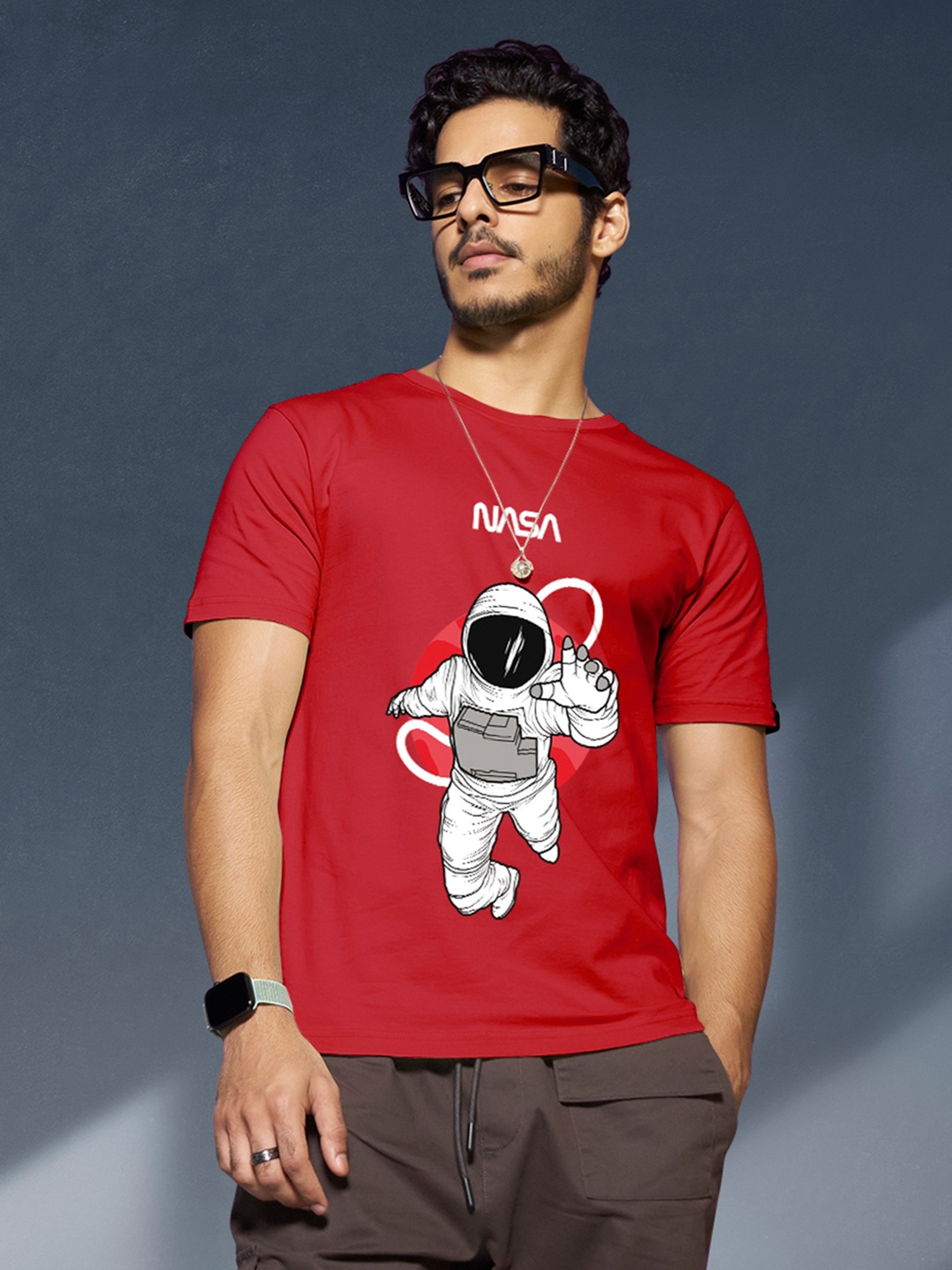 

Bewakoof Men Red & White Printed T-shirt